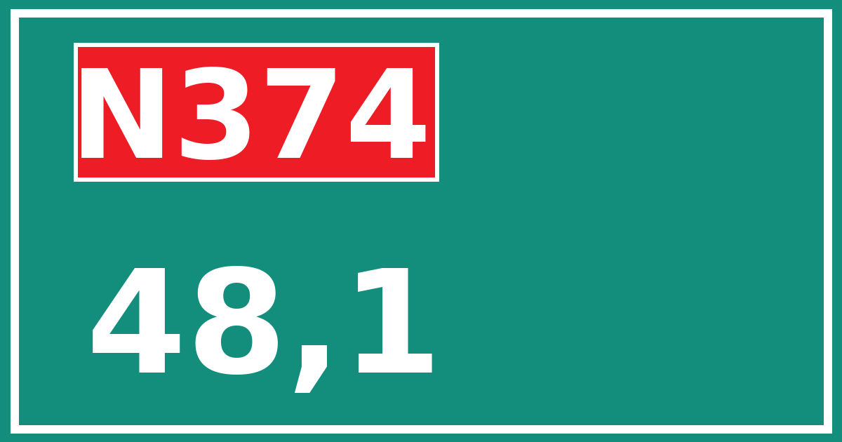 Hectometerbord N374 48,1