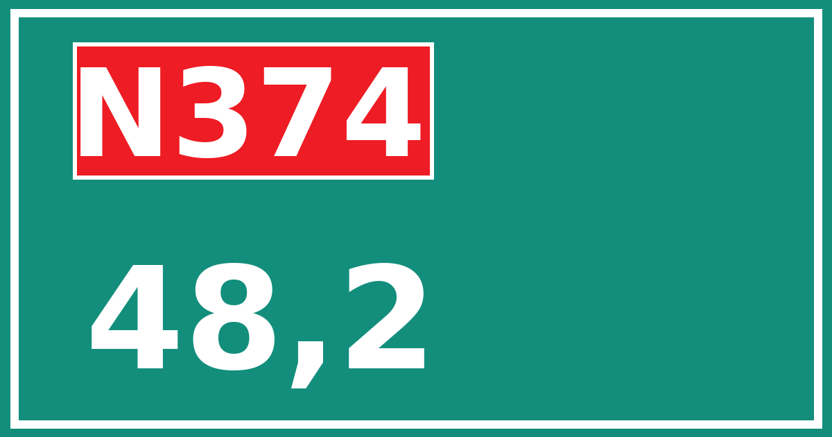 Hectometerbord N374 48,2