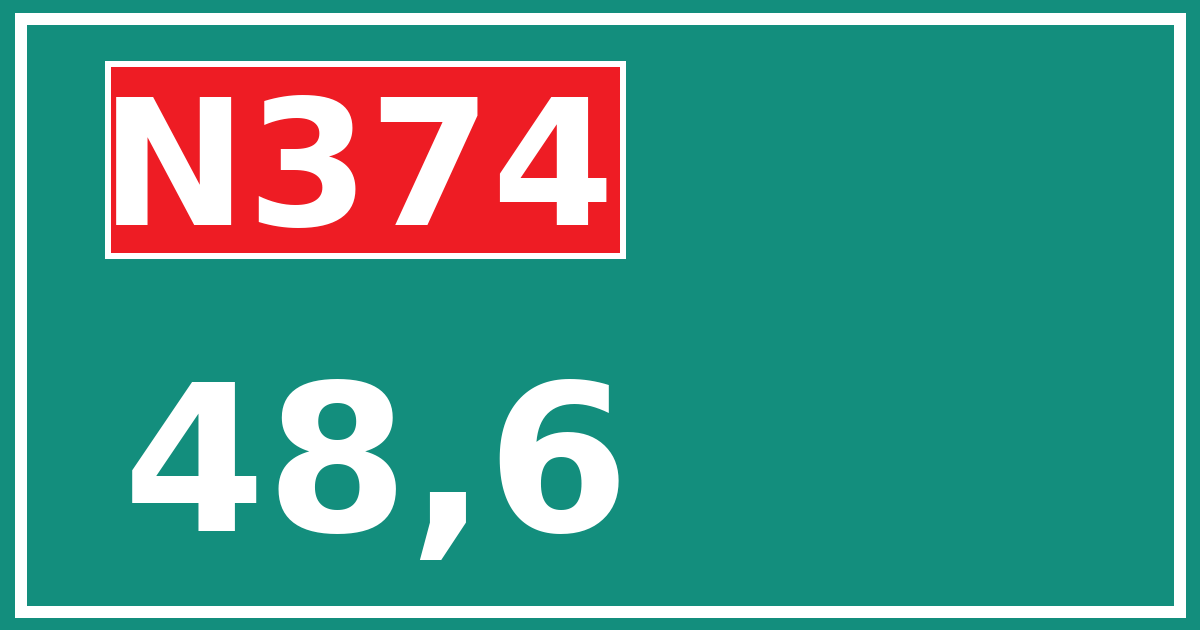 Hectometerbord N374 48,6