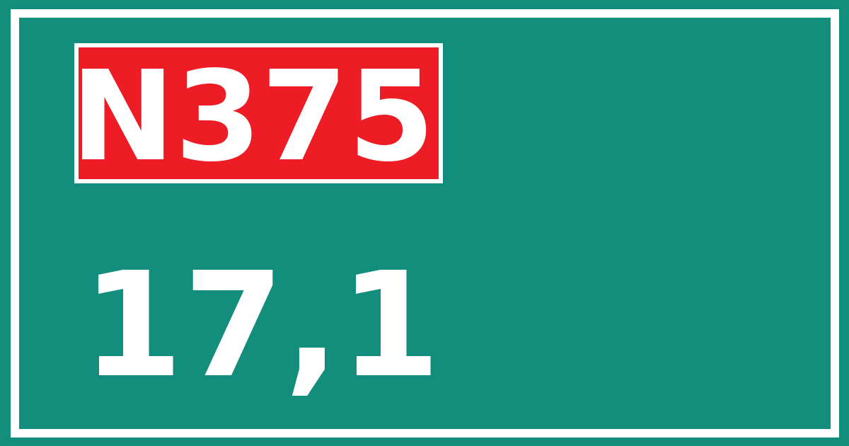 Hectometerbord N375 17,1