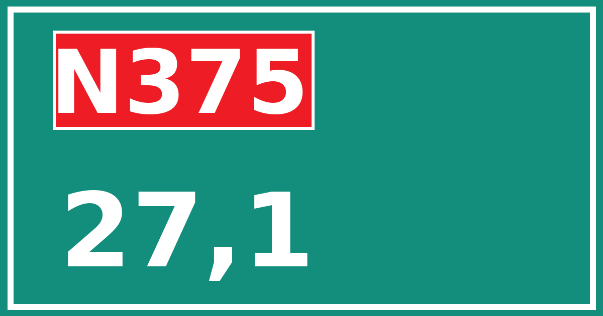 Hectometerbord N375 27,1