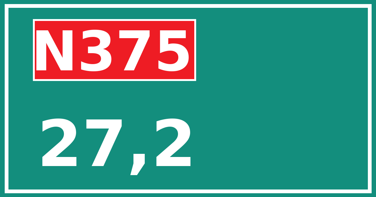 Hectometerbord N375 27,2