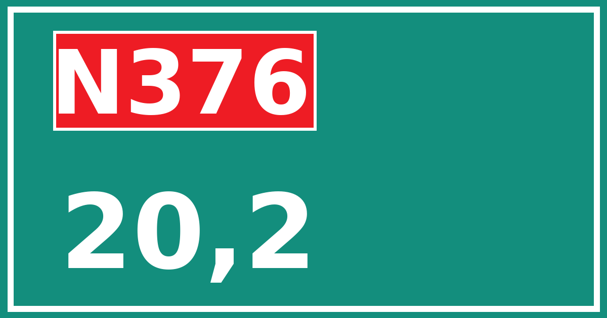 Hectometerbord N376 20,2