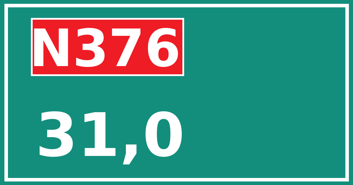 Hectometerbord N376 31,0