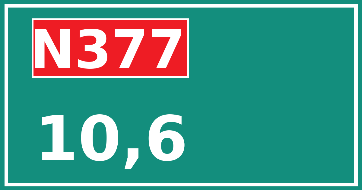 Hectometerbord N377 10,6