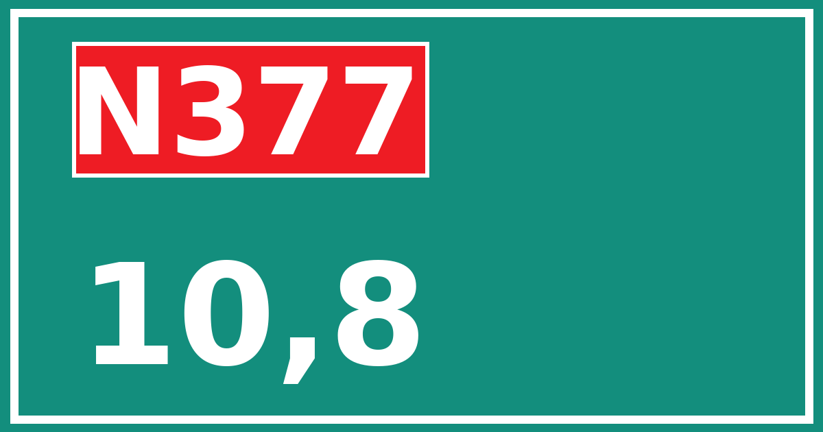 Hectometerbord N377 10,8