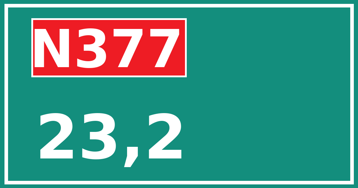 Hectometerbord N377 23,2