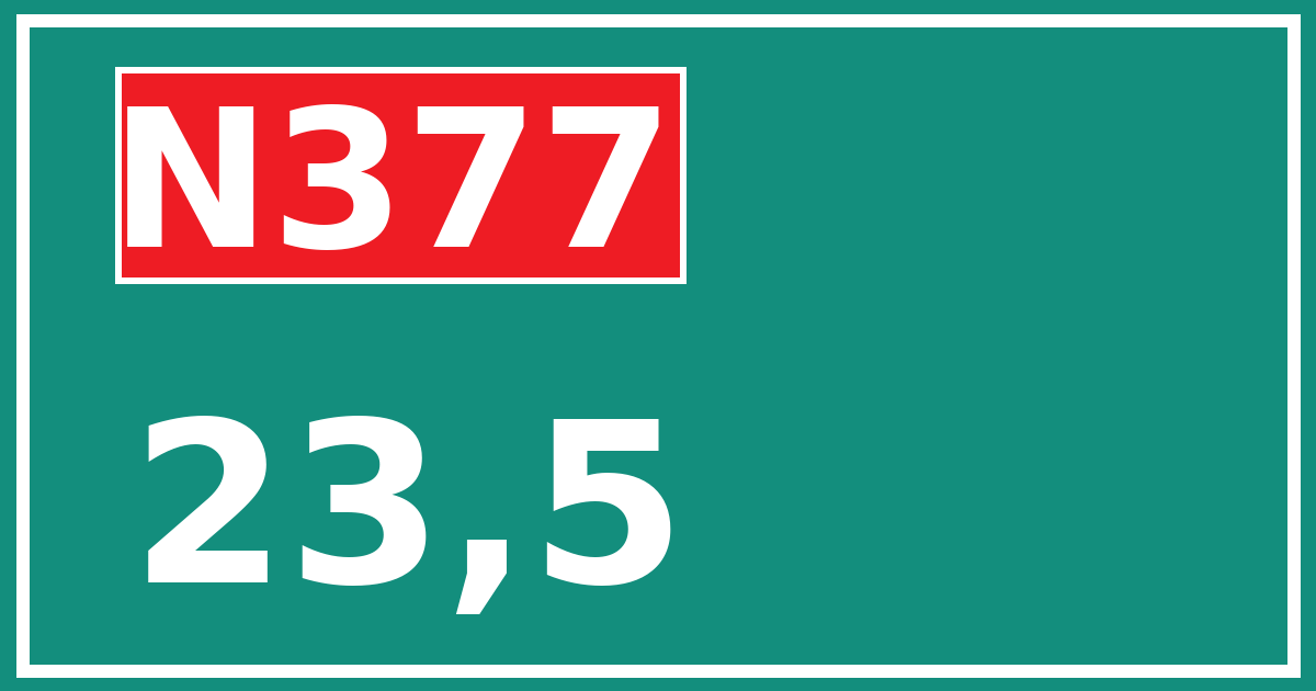 Hectometerbord N377 23,5