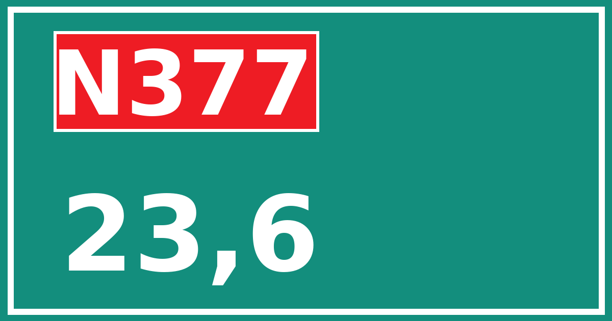 Hectometerbord N377 23,6