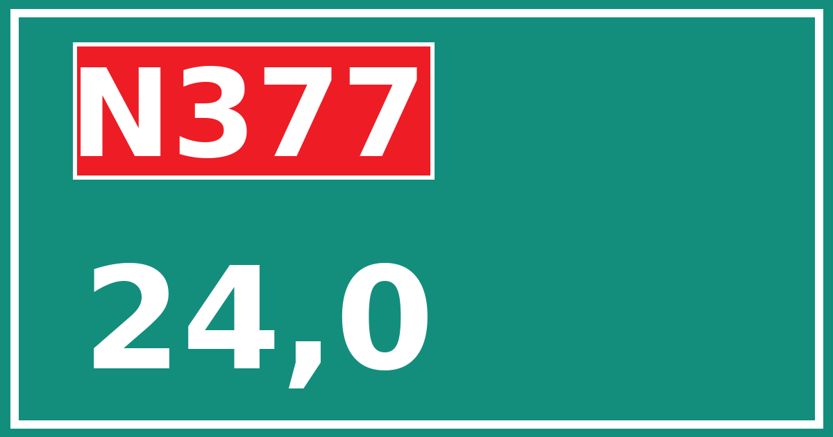 Hectometerbord N377 24,0