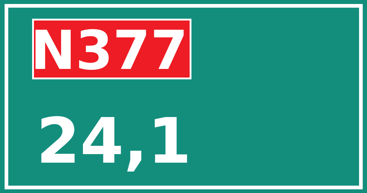 Hectometerbord N377 24,1