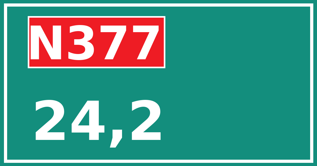 Hectometerbord N377 24,2