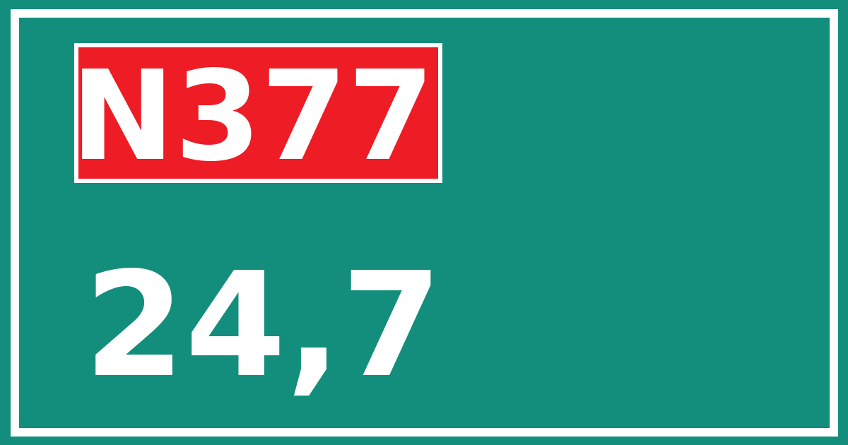 Hectometerbord N377 24,7