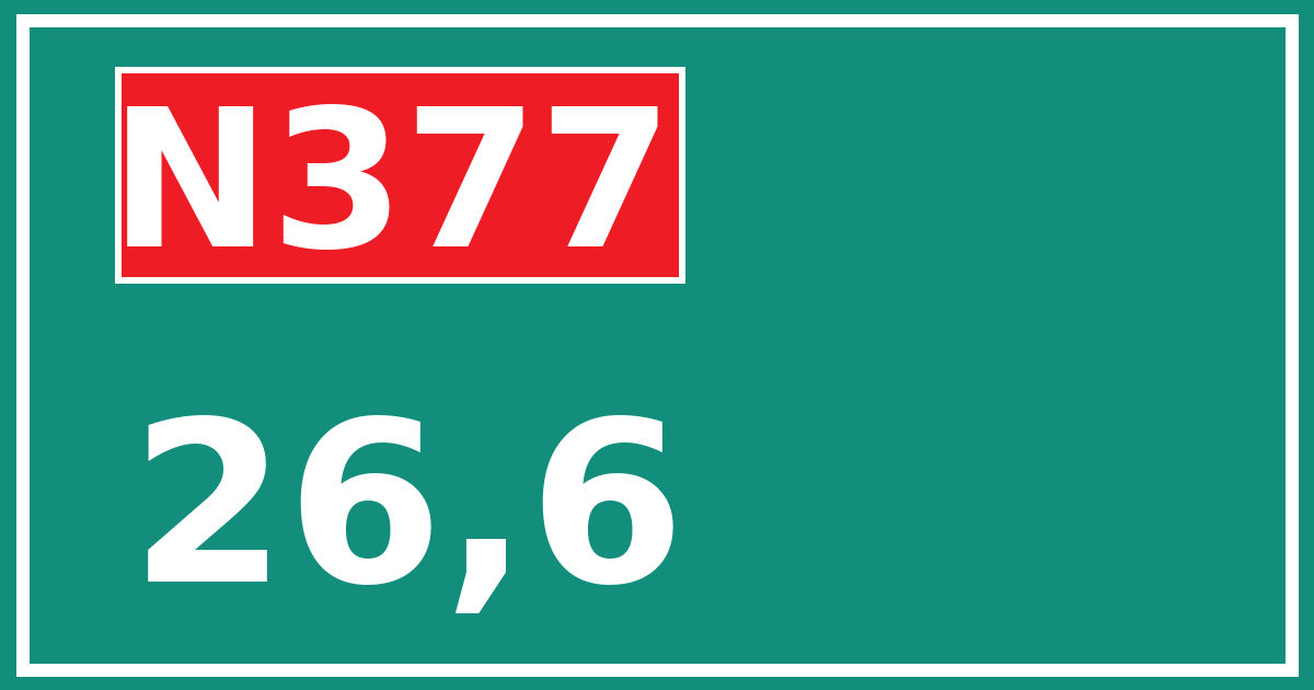 Hectometerbord N377 26,6
