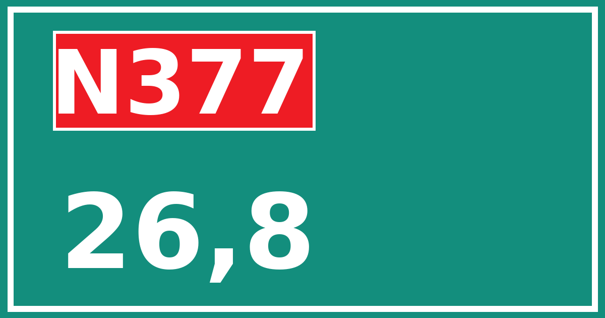Hectometerbord N377 26,8