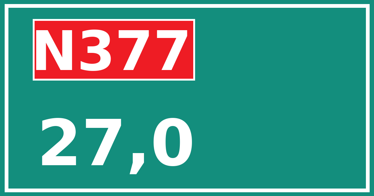 Hectometerbord N377 27,0