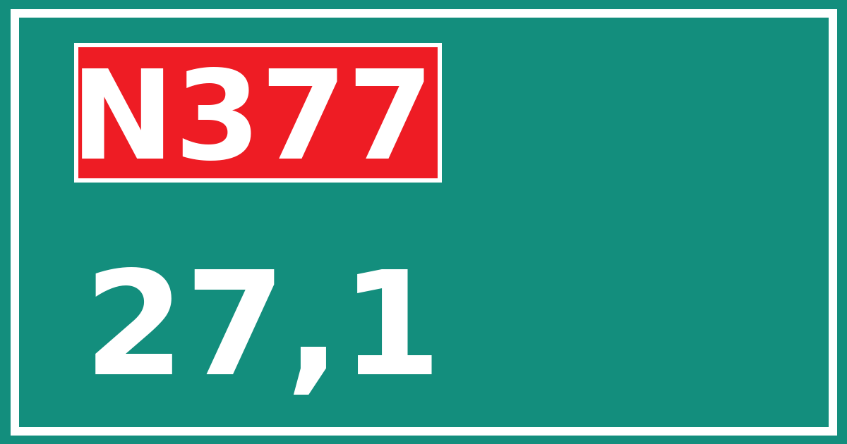 Hectometerbord N377 27,1