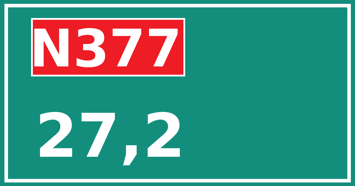 Hectometerbord N377 27,2