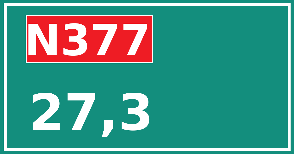 Hectometerbord N377 27,3