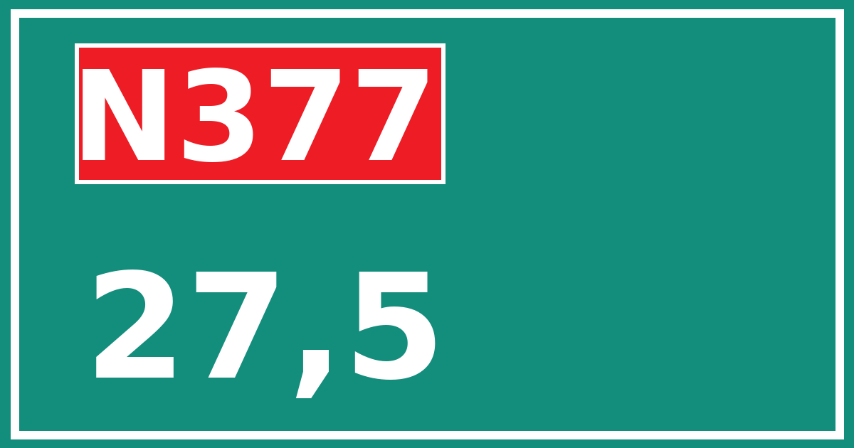 Hectometerbord N377 27,5