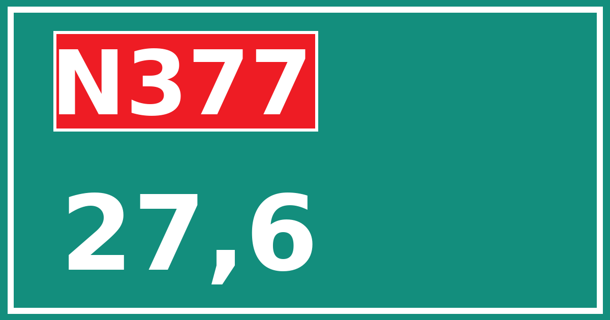 Hectometerbord N377 27,6