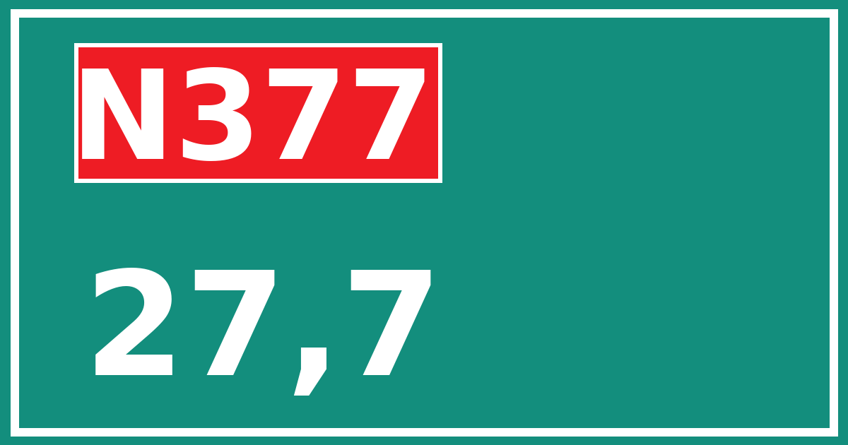 Hectometerbord N377 27,7