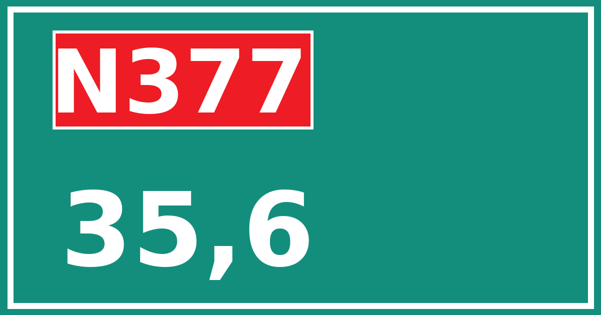 Hectometerbord N377 35,6