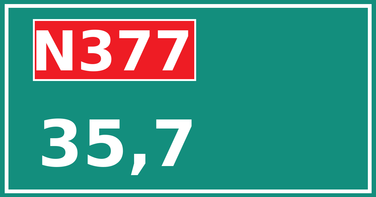 Hectometerbord N377 35,7