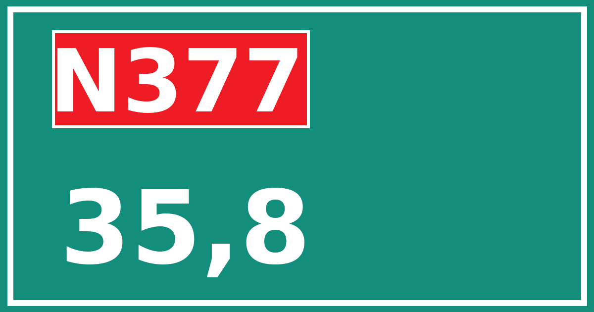 Hectometerbord N377 35,8