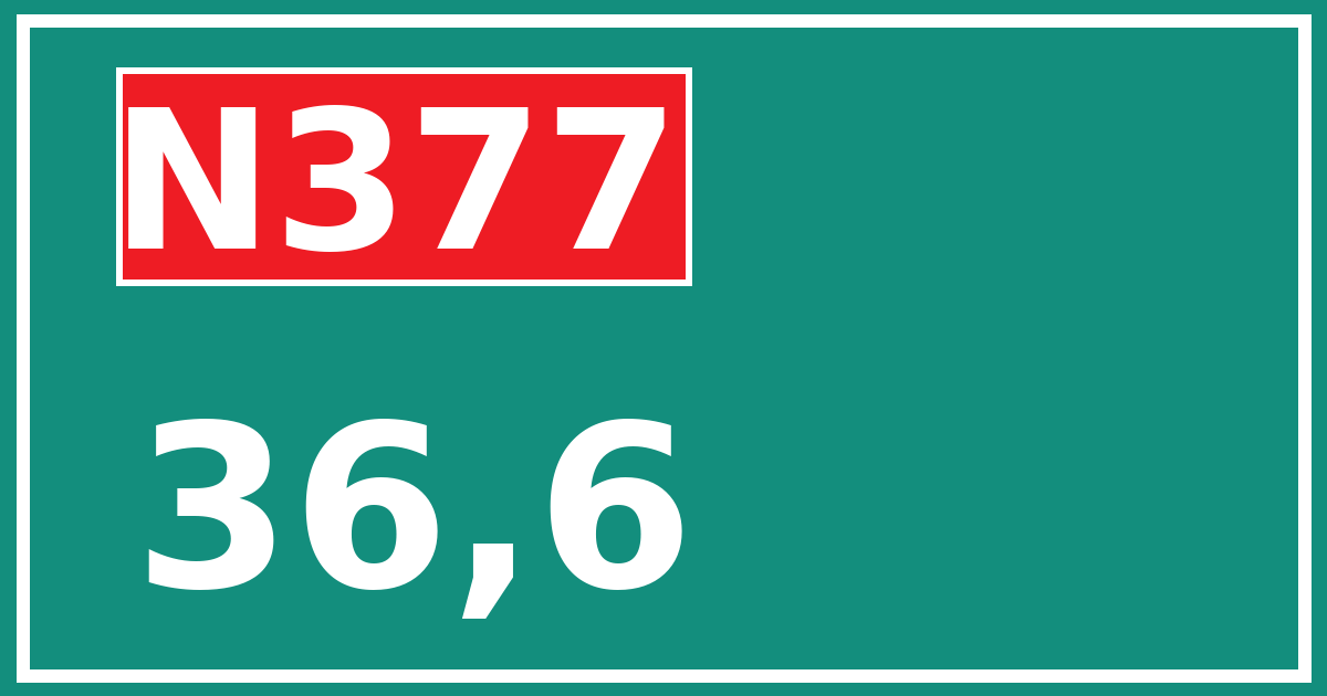 Hectometerbord N377 36,6