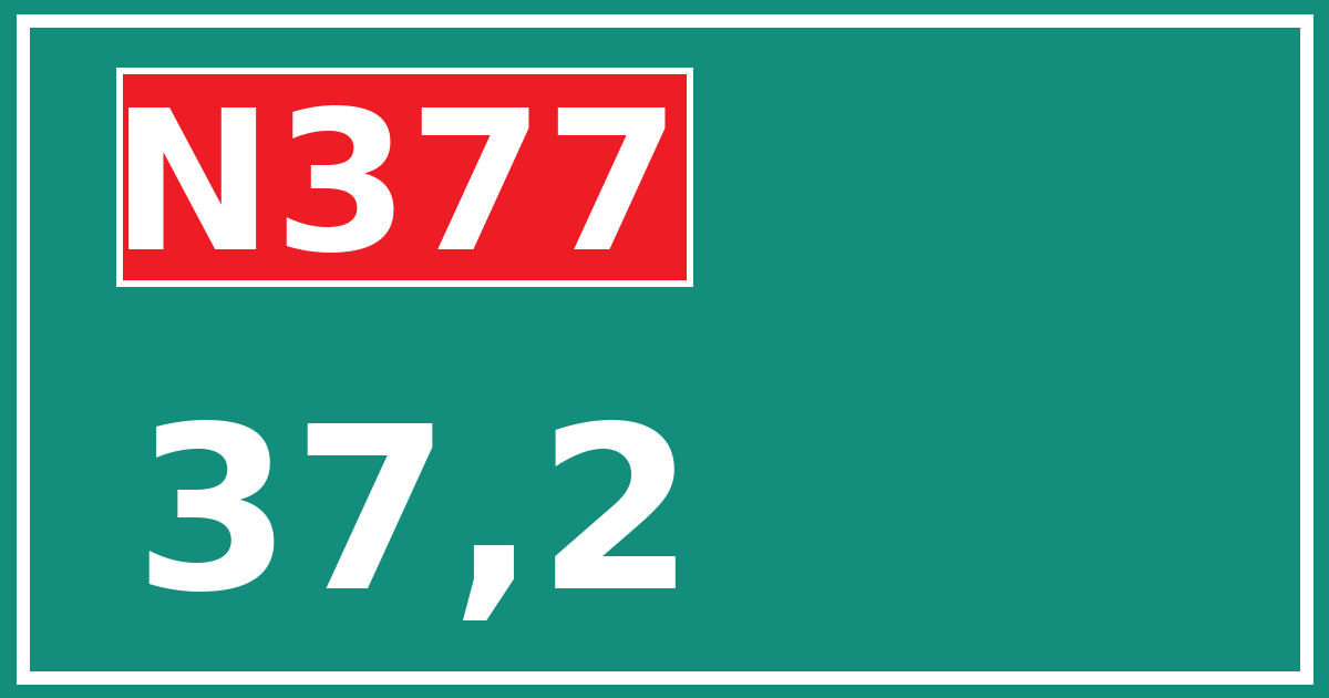 Hectometerbord N377 37,2