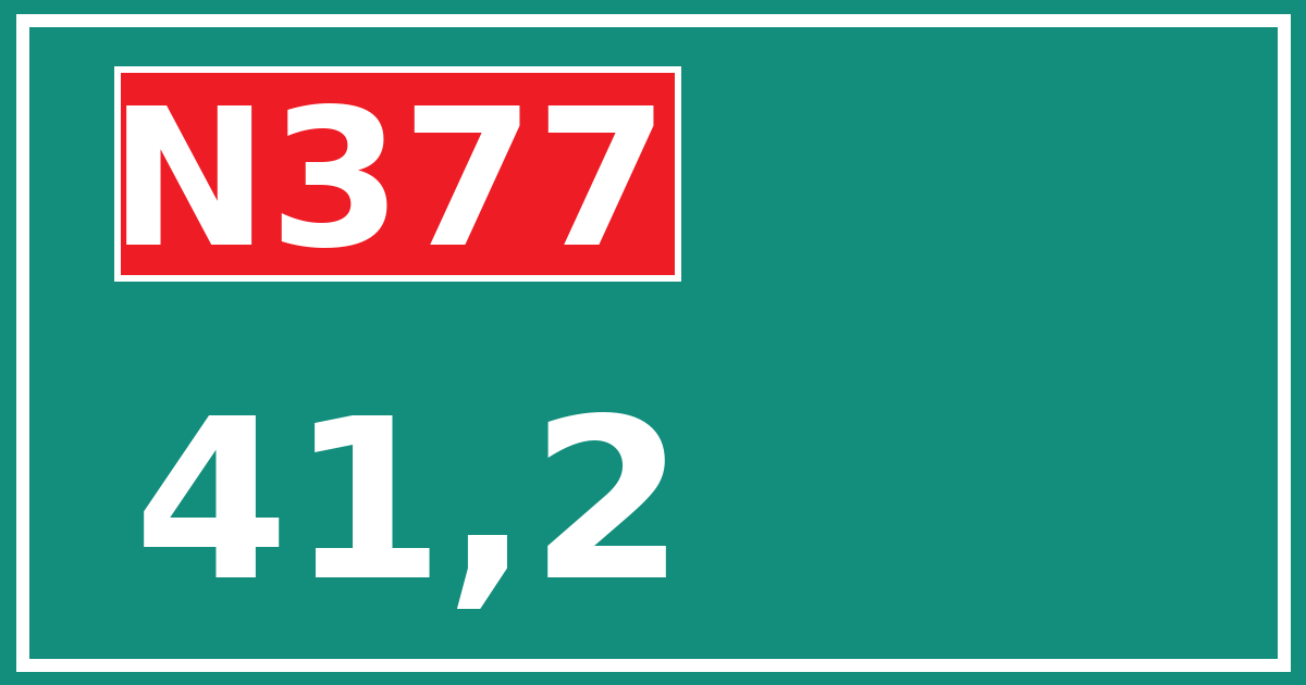 Hectometerbord N377 41,2