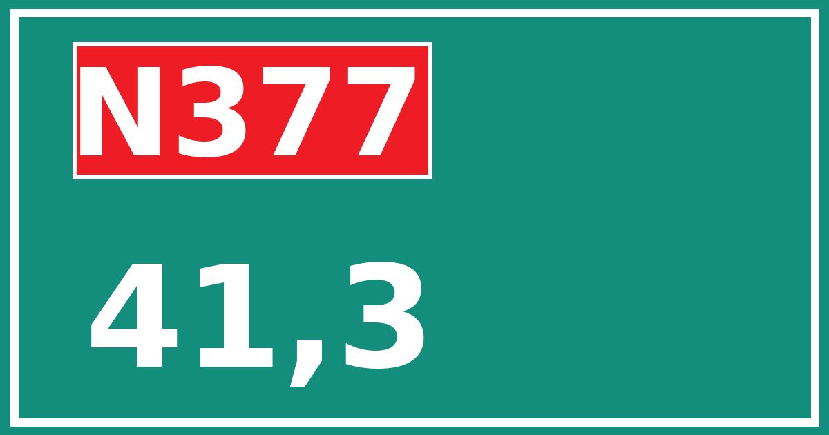 Hectometerbord N377 41,3