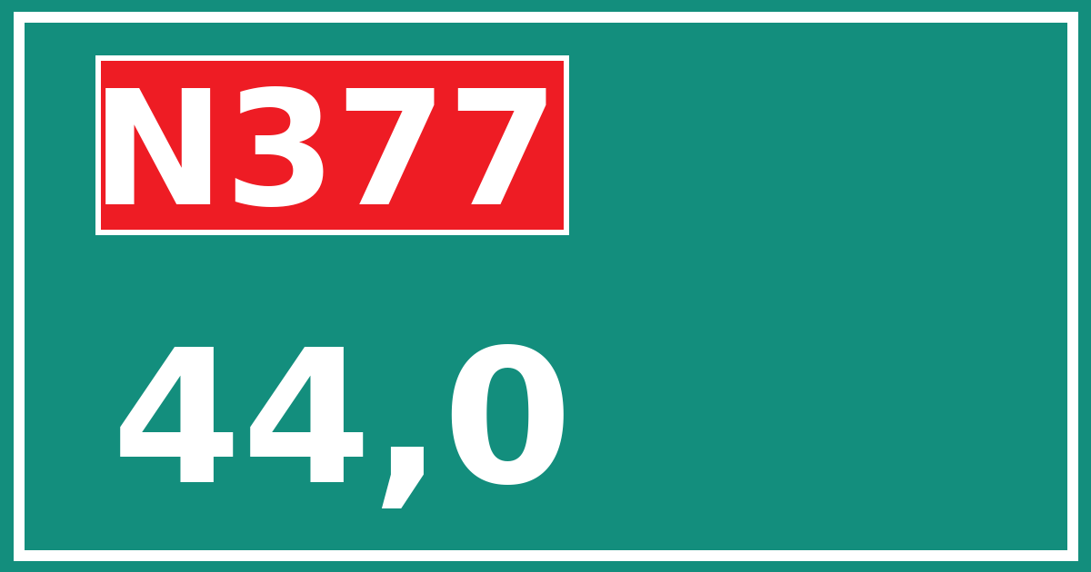 Hectometerbord N377 44,0