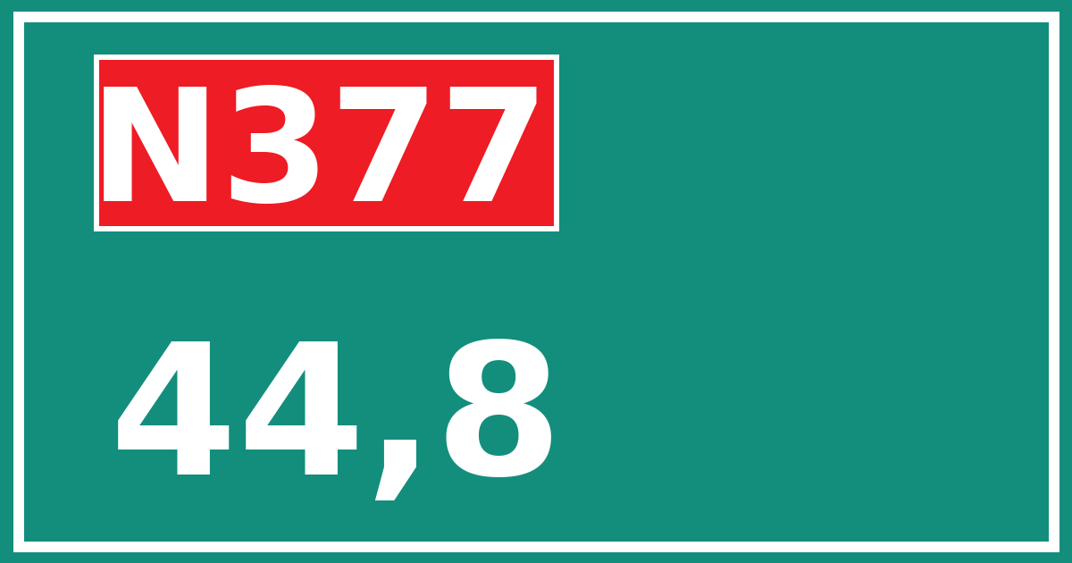Hectometerbord N377 44,8
