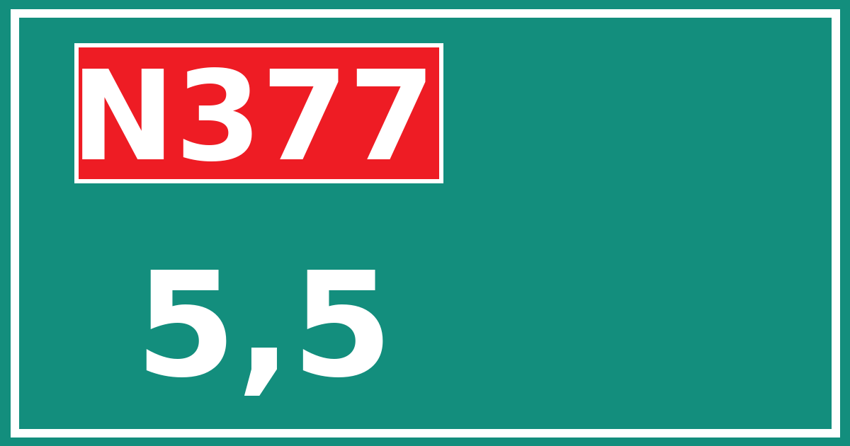 Hectometerbord N377 5,5