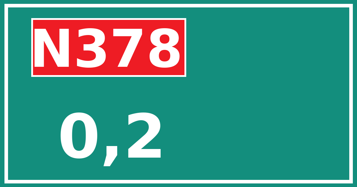 Hectometerbord N378 0,2