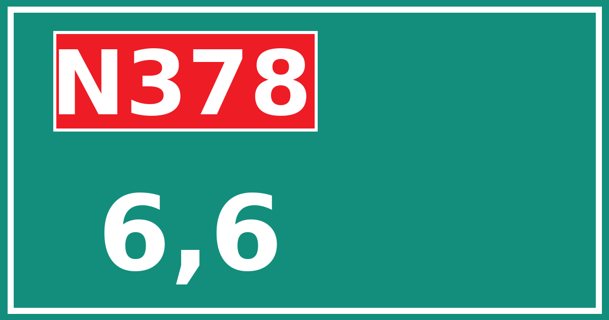 Hectometerbord N378 6,6
