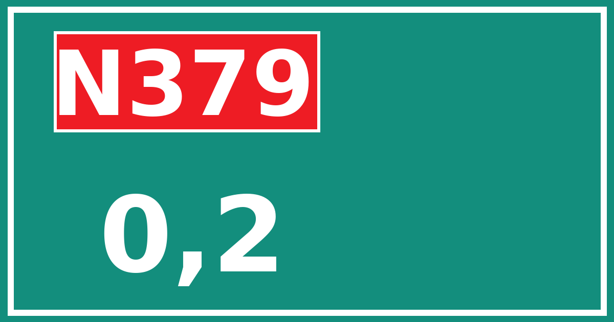 Hectometerbord N379 0,2