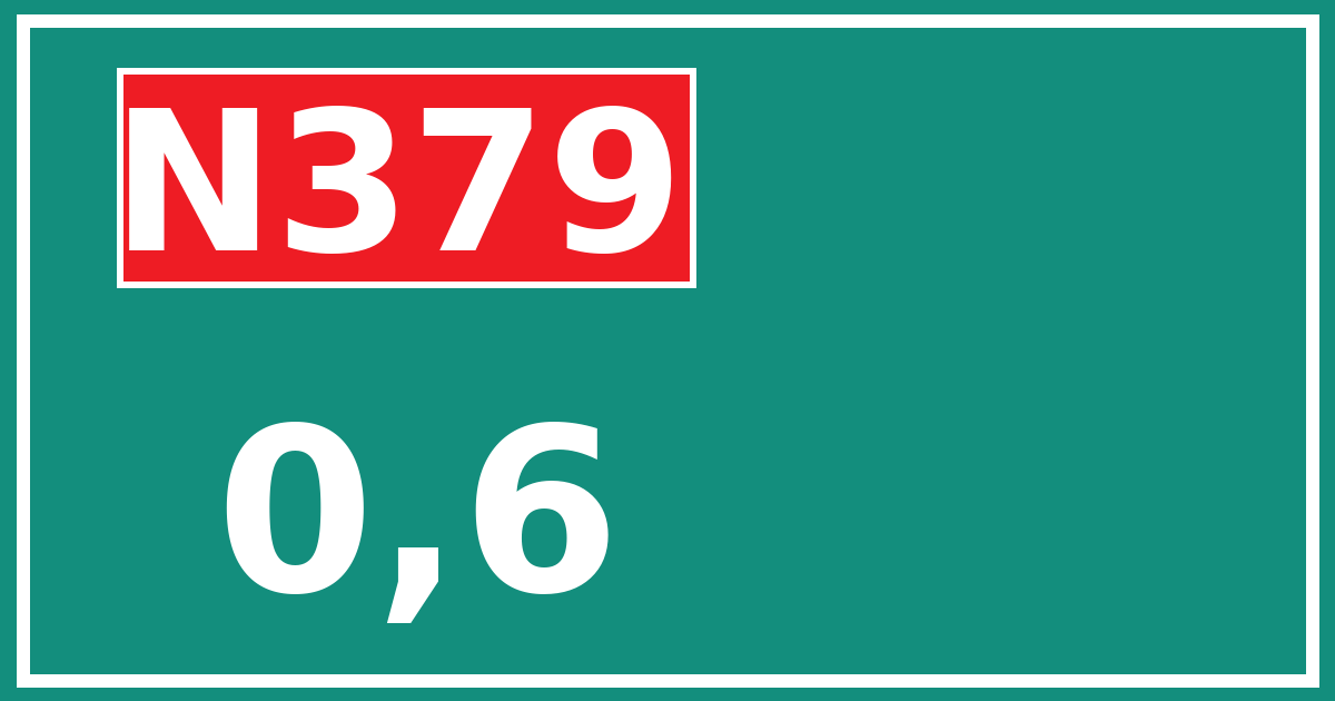 Hectometerbord N379 0,6