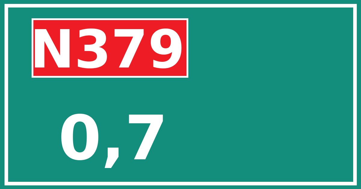 Hectometerbord N379 0,7