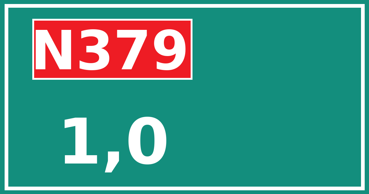 Hectometerbord N379 1,0
