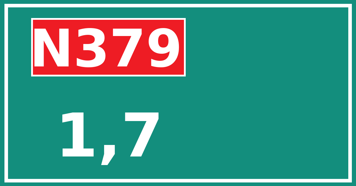 Hectometerbord N379 1,7
