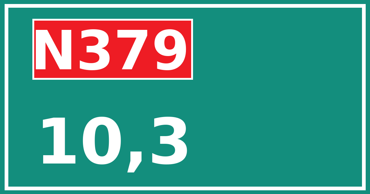 Hectometerbord N379 10,3