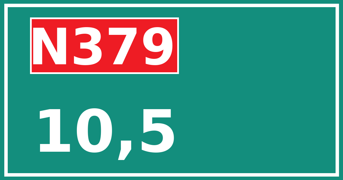Hectometerbord N379 10,5