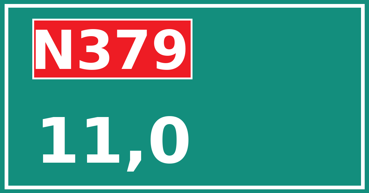 Hectometerbord N379 11,0