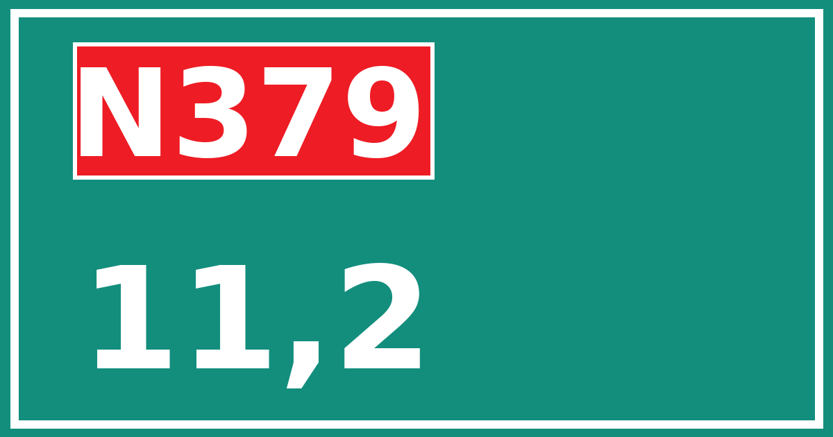 Hectometerbord N379 11,2