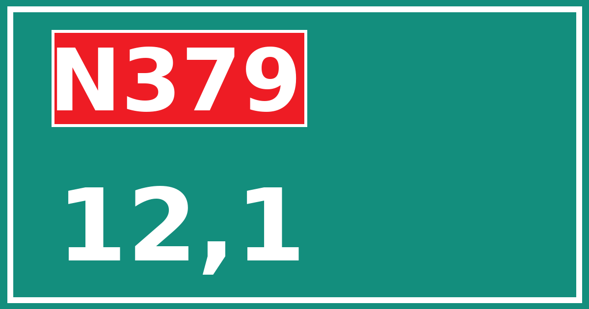 Hectometerbord N379 12,1