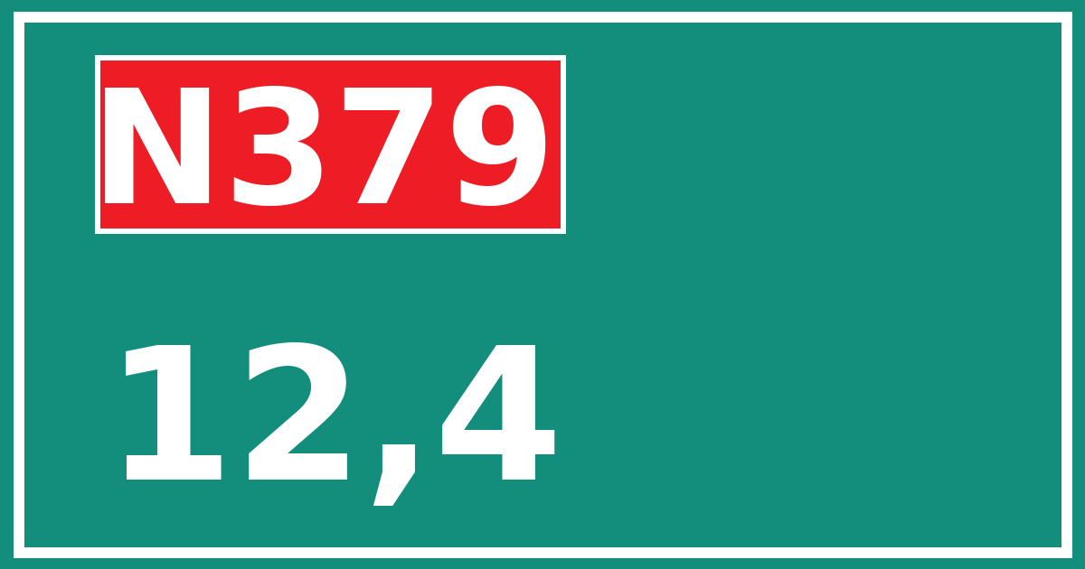 Hectometerbord N379 12,4