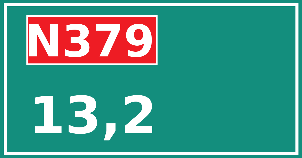 Hectometerbord N379 13,2